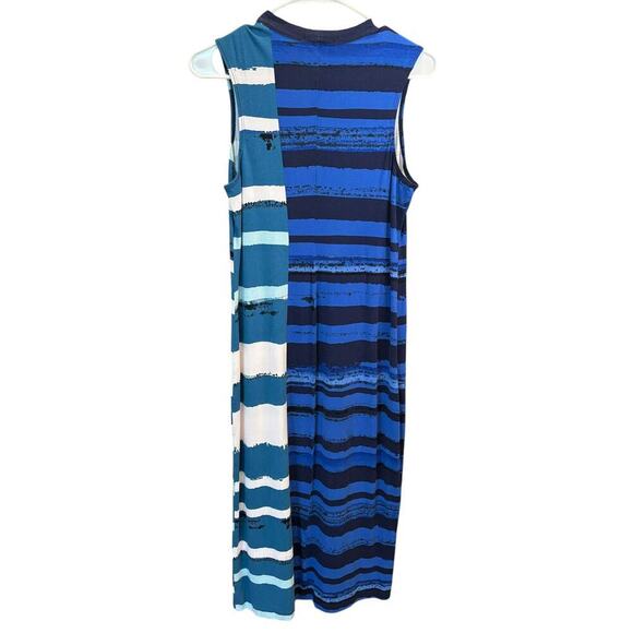 Anthropologie Corey Lynn Calter Striped Midi Dress Blue Black Size M - Picture 5 of 6